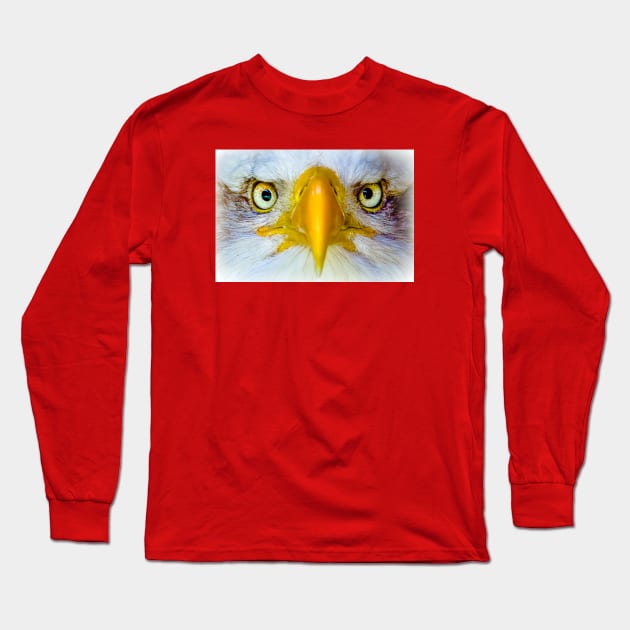 Bald eagle head Long Sleeve T-Shirt by dalyndigaital2@gmail.com